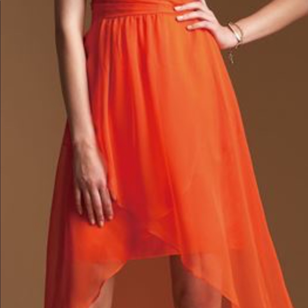 Chiffon hi low tie halter prom or wedding - Picture 7 of 11